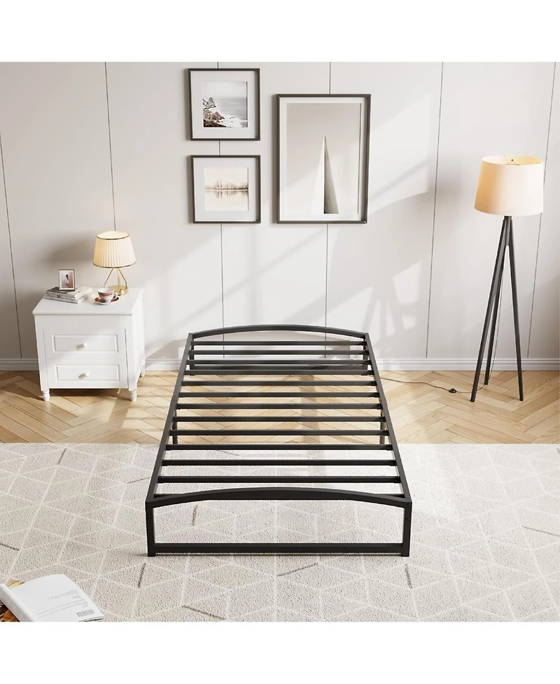 gaomon Metal Bed Frame,Platform Frame with Arch Design,10" Heavy Duty Strong Support Slats,Sturdy Mattress Foundation,Easy Assembly