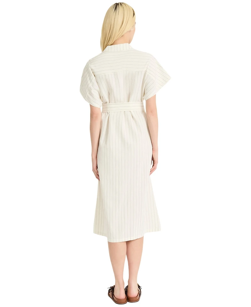 Luxely Women's Dolman-Sleeve Midi Shirt Dress