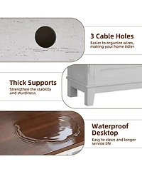 gaomon 70.9" Tv Stand, Entertainment Center with Adjustable Shelves, Farmhouse Tv Stand with Cabinet Doors,for Living Room