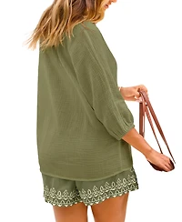 Cupshe Women's Feeling Zen Cover-Up Top
