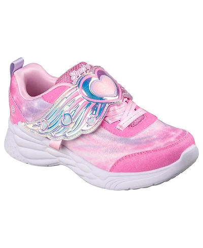 Skechers Little Girls Dream Racer - Wing Brites Light-Up Casual Sneakers from Finish Line