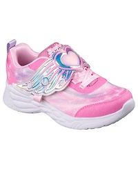 Skechers Little Girls Dream Racer - Wing Brites Light-Up Casual Sneakers from Finish Line