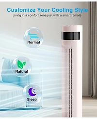 Antarctic Star Digital Oscillating Tower Fan, 3-Speed with Remote & 12H Timer