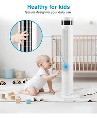 Antarctic Star Digital Oscillating Tower Fan, 3-Speed with Remote & 12H Timer