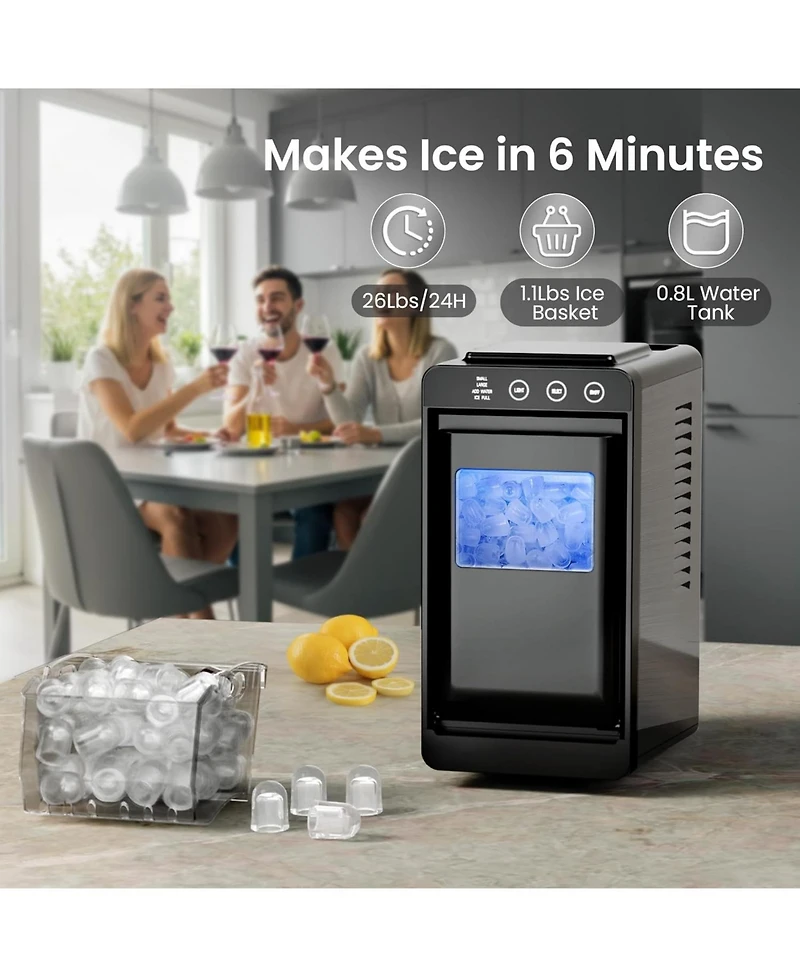 Antarctic Star Portable Ice Maker with Carry Handle, 26 lbs. Capacity & Self-Cleaning