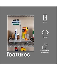 Household Essentials Glidez Paint-Finished Steel Pull-Out Storage Organizer, 2 -Tier Design