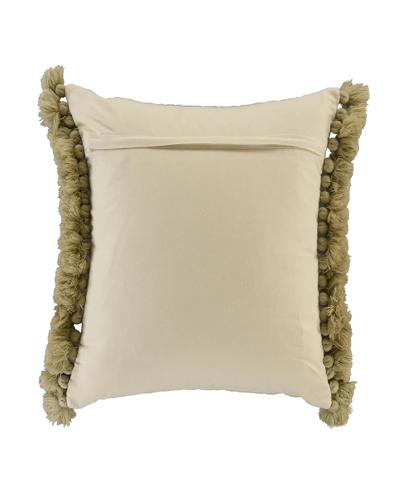 Rizzy Home Myrtle Cotton Decorative Pillow, 22" x 22"