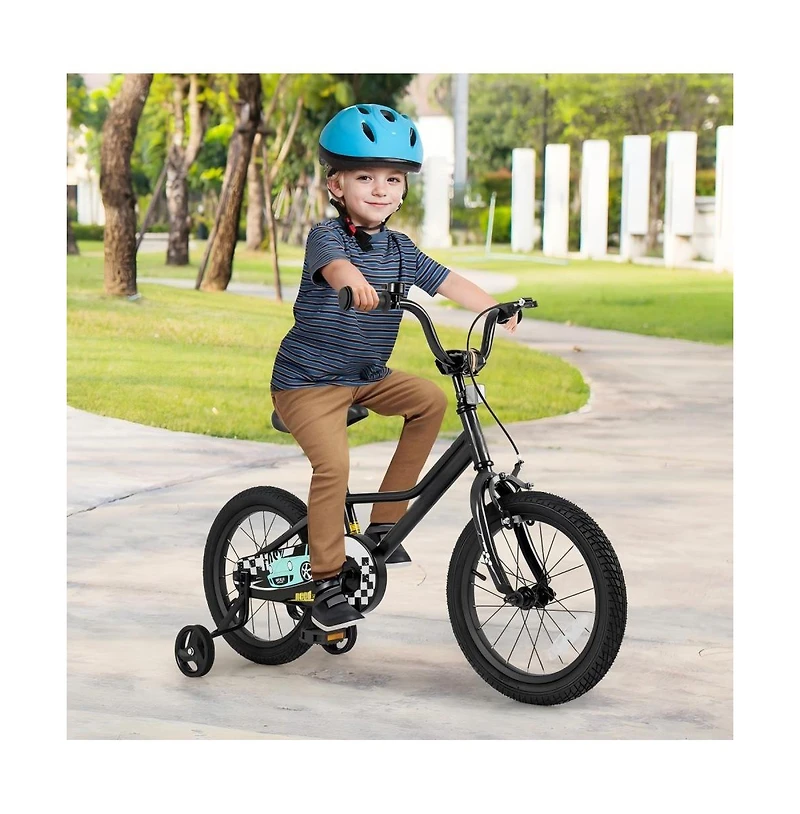16 Inch Kids Bike Adjustable for 4-7 Years Old with Low-Step Frame