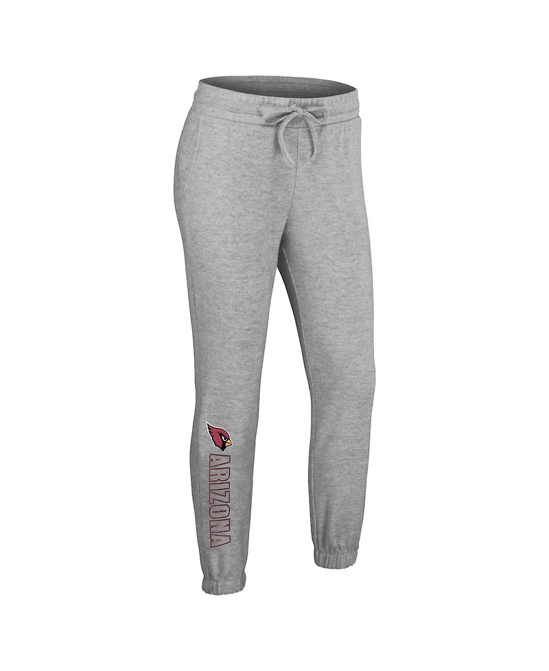 Wear By Erin Andrews Women's 2-Piece Heather Gray Arizona Cardinals Knit Long Sleeve Tri-Blend T-Shirt and Pants