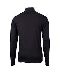 Cutter & Buck Men's Black Philadelphia Eagles Virtue Eco Pique Quarter-Zip Pullover Hoodie