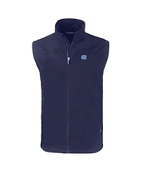 Cutter & Buck Men's Navy North Carolina Tar Heels Charter Eco Full-Zip Vest