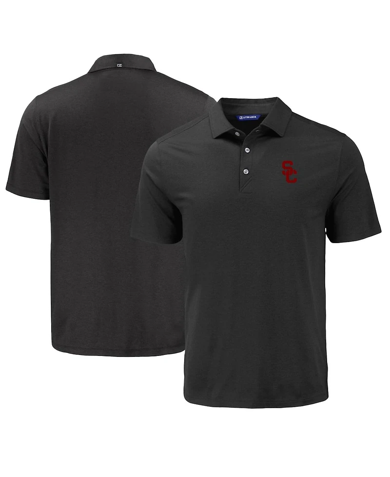 Cutter & Buck Men's Black Usc Trojans Coastline Epic Comfort Eco Polo Shirt