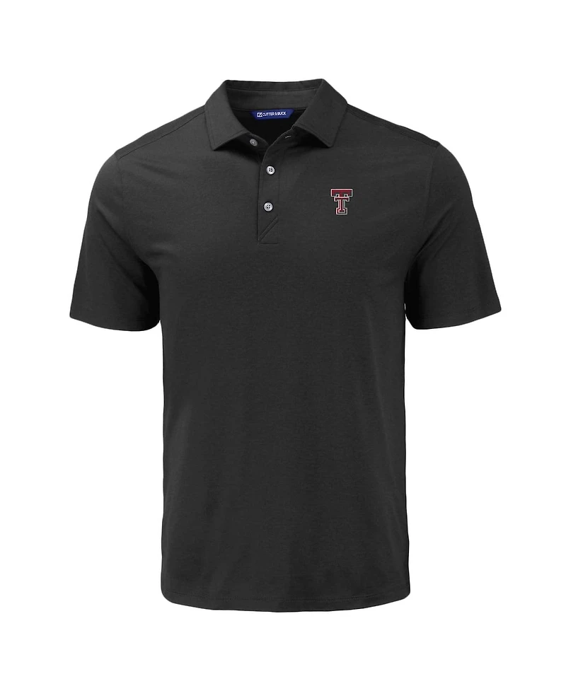 Cutter & Buck Men's Black Texas Tech Red Raiders Coastline Epic Comfort Eco Polo Shirt