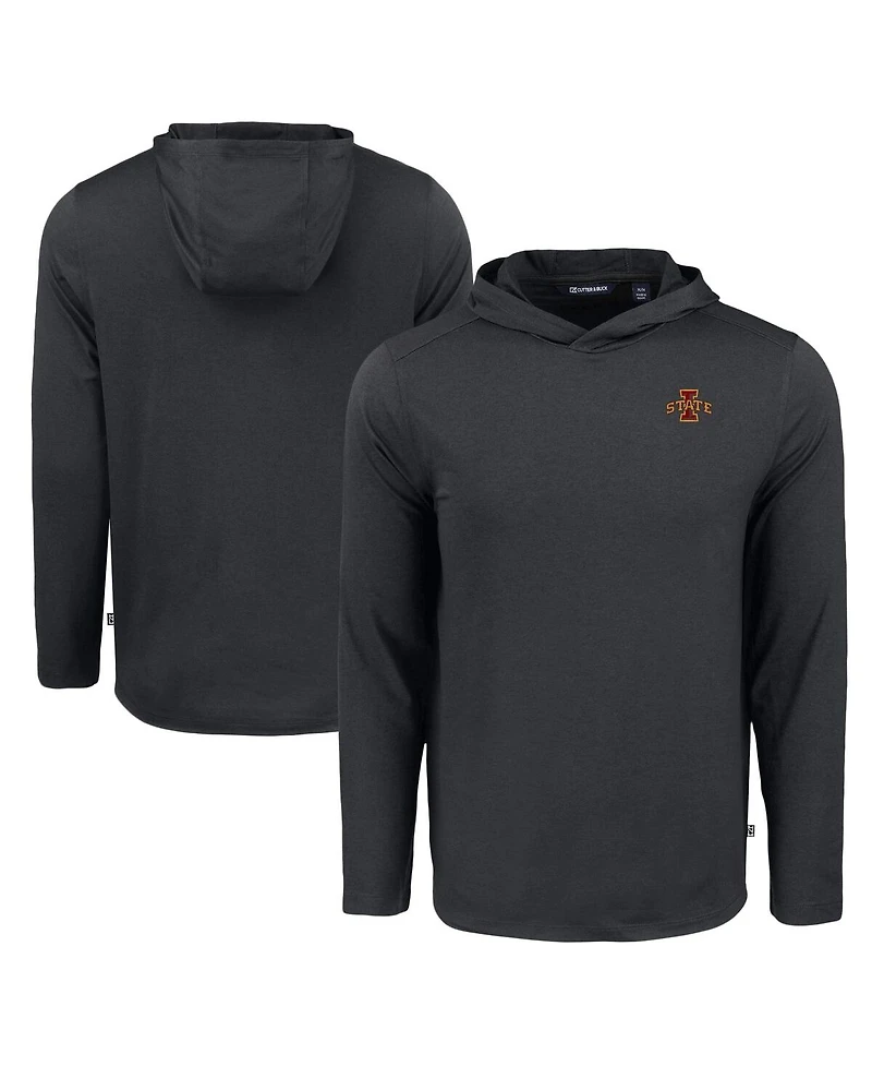 Cutter & Buck Men's Black Iowa State Cyclones Coastline Epic Comfort Eco Long Sleeve Hoodie