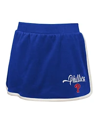 Outerstuff Big Girls 2-Piece Royal Philadelphia Phillies Base Trainer Johnny Polo Shirt and Shorts