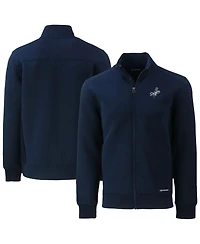 Cutter & Buck Men's Navy Los Angeles Dodgers Roam Eco Tri-Blend Full-Zip Jacket