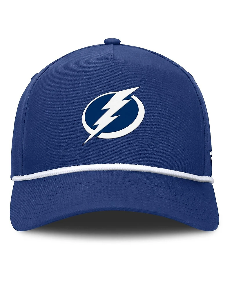 Fanatics Men's Blue Tampa Bay Lightning Authentic Pro Rink Roper A-Frame Adjustable Hat