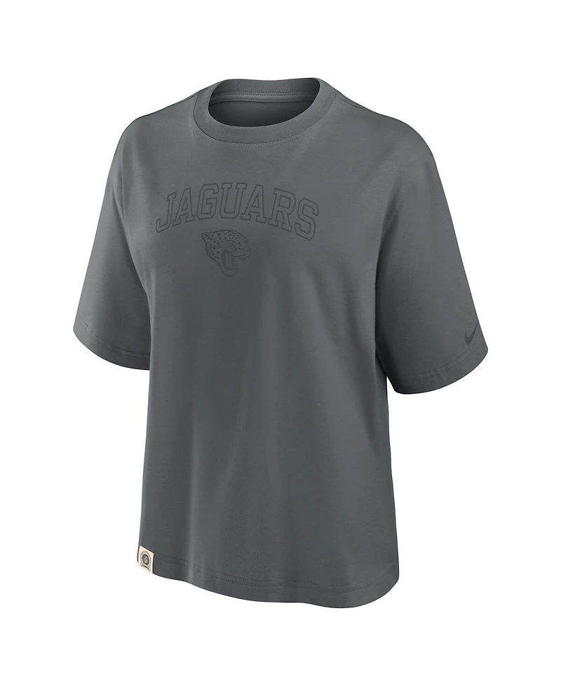 Nike Women's Charcoal Jacksonville Jaguars Glory Arch Boxy T-Shirt