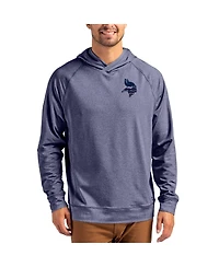Cutter & Buck Men's Heather Navy Minnesota Vikings Adapt Americana Knit Raglan Pullover Hoodie