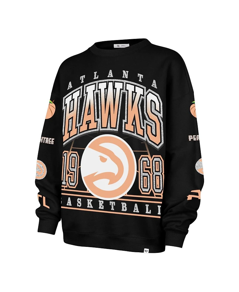 '47 Brand Women's Black Atlanta Hawks 2025/26 City Edition Go Big Oversized Sweatshirt