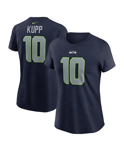 Nike Women's Cooper Kupp College Navy Seattle Seahawks Player Name Number T-Shirt