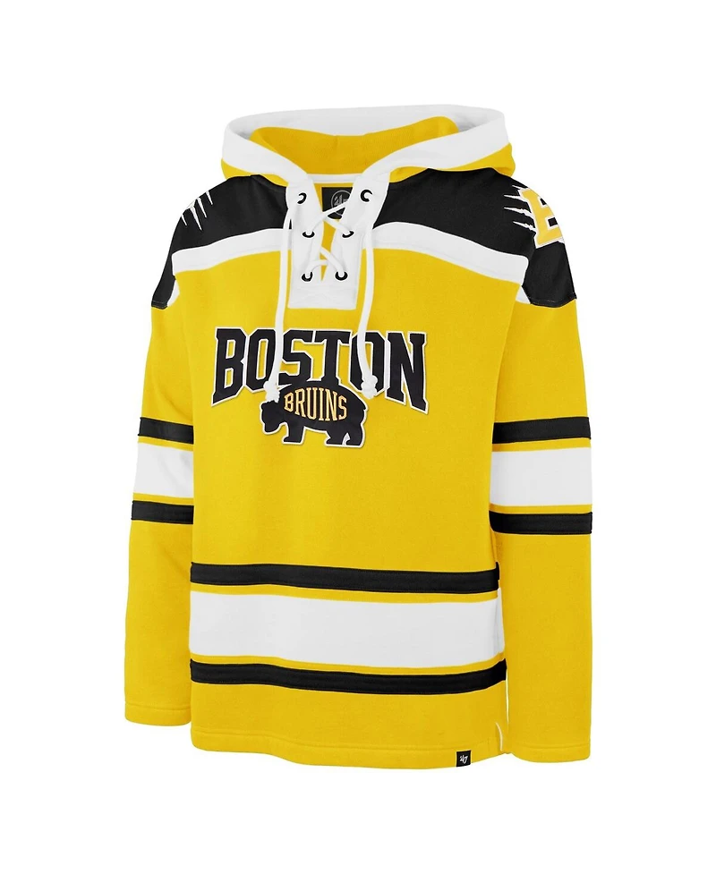 '47 Brand Men's Gold Boston Bruins 2026 Nhl Stadium Series Superior Lacer Hoodie