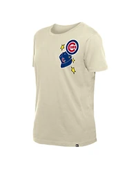 New Era Women's Cream Chicago Cubs Stars Cap T-Shirt