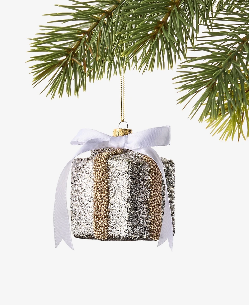 Holiday Lane Christmas Glitters Glass Gift Ornament, Macy's Exclusive