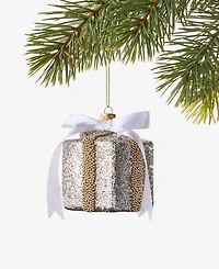 Holiday Lane Christmas Glitters Glass Gift Ornament, Macy's Exclusive