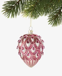Holiday Lane Berry Tones Red and Gold Pinecone Ornament, Macy's Exclusive