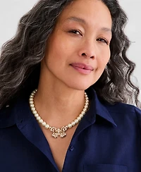 Charter Club Imitation Pearl Butterfly Pendant Necklace, Macy's Exclusive