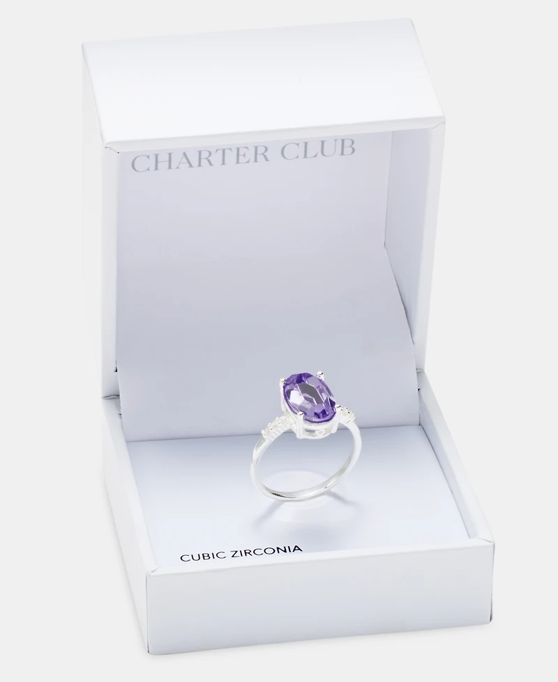 Charter Club Purple Crystal Ring, Macy's Exclusive