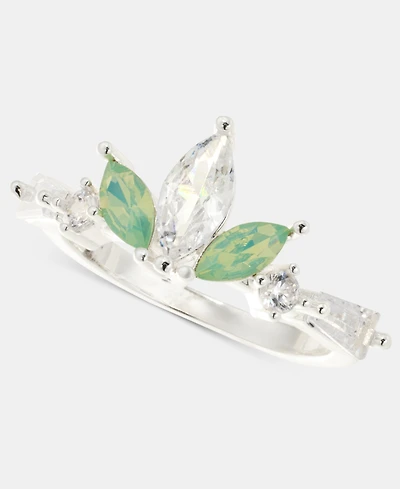 Charter Club Cubic Zirconia & Green Crystal Ring, Macy's Exclusive