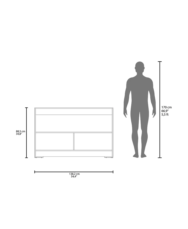 Fm Furniture Worland,Kitchen Island with Open Storage and Multi-Purpose