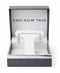 And Now This Cubic Zirconia Inside Outside Hoop Earring