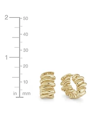 And Now This Rippled Hinged Hoop Earrings