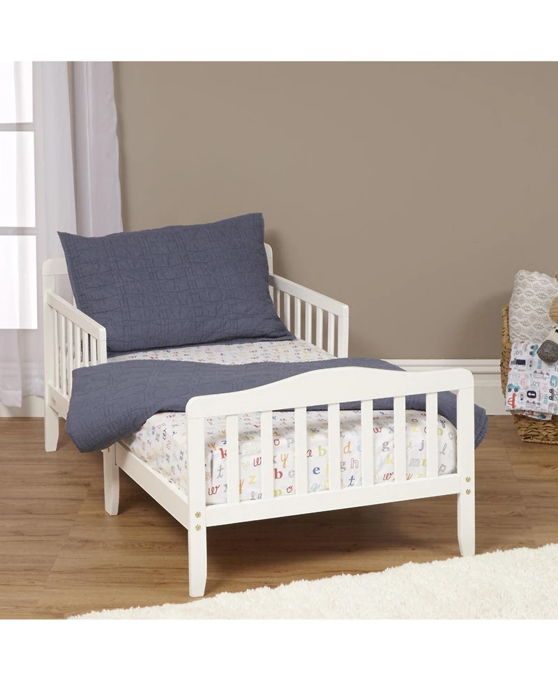 flynama Rockport Reversible Panel Toddler Bed Solid Wood Dual Tone Finish Low Profile Design for Kids Bedroom