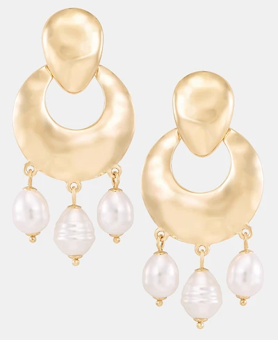 I.n.c. International Concepts Imitation Pearl Open Drop Earrings, Macy's Exclusive