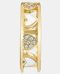 On 34th Pave & Mother-of-Pearl Heart Band Ring, Macy's Exclusive
