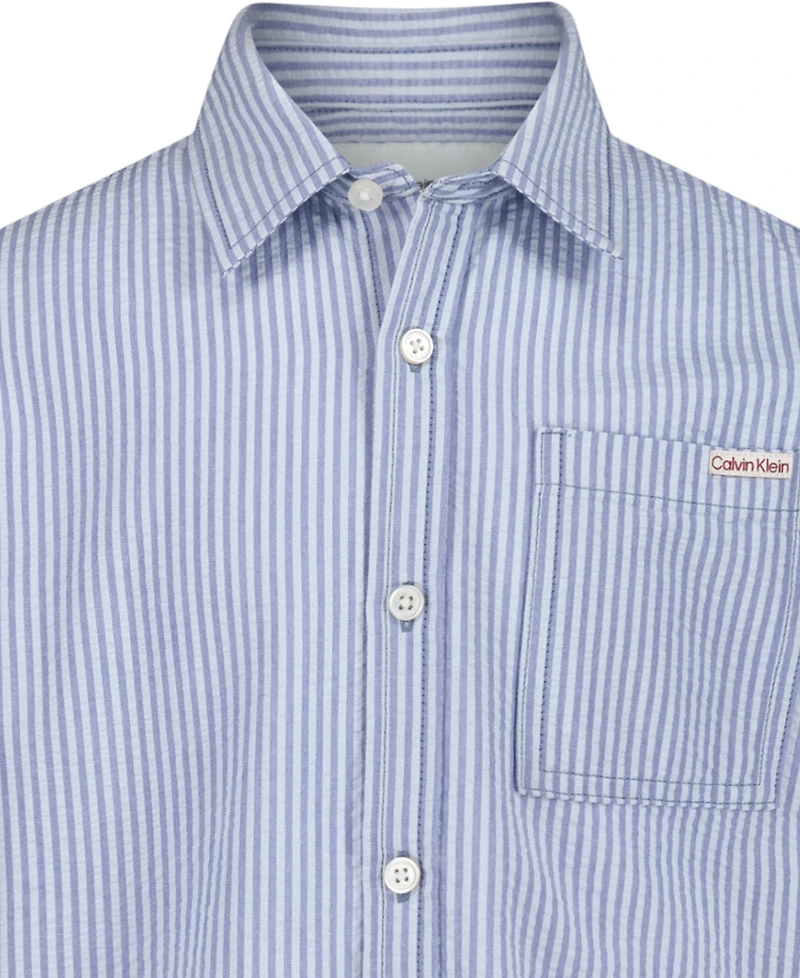 Calvin Klein Boys' 8-16 Resort Short-Sleeve Woven Shirt