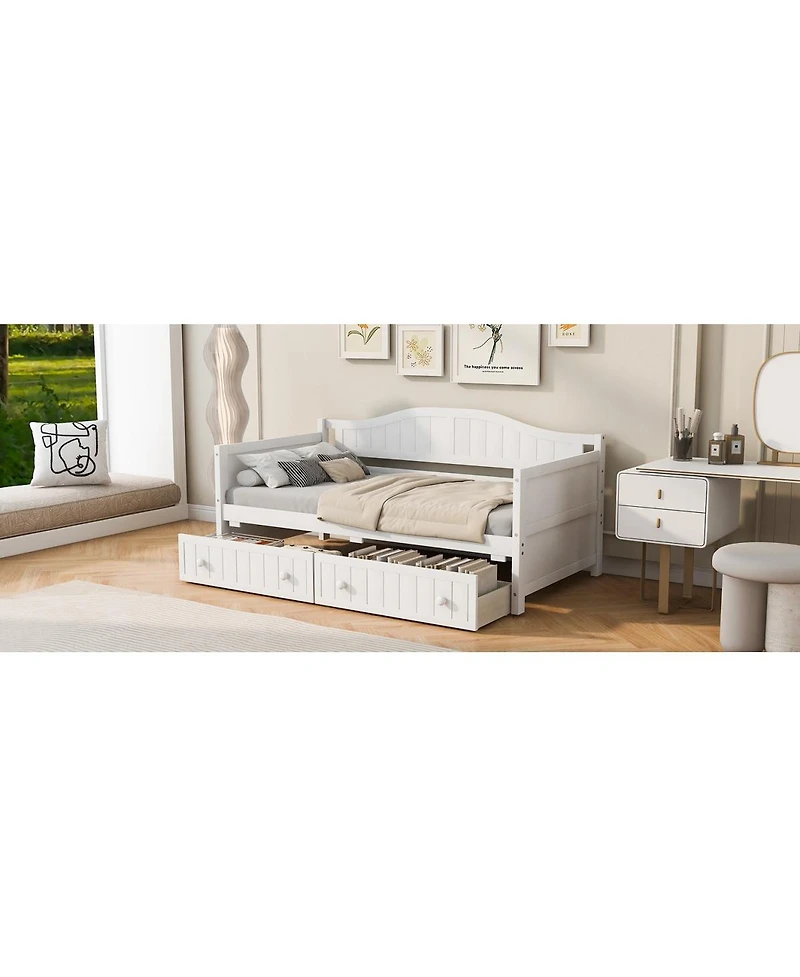 Streamdale Furniture Streamdale Twin Wooden Daybed with 2 Drawers