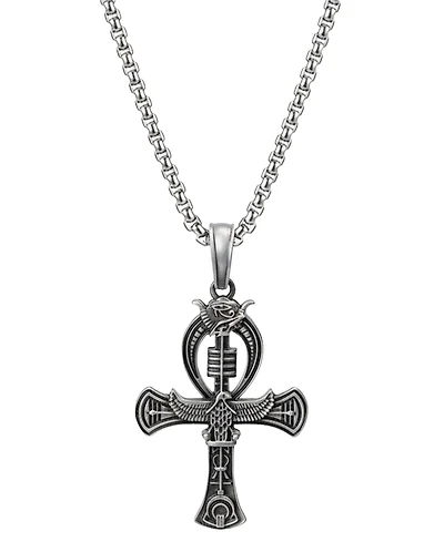 Rhona Sutton Men's Stainless Steel Imperial Empire Pendant Necklace