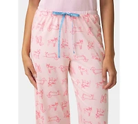 Hue Women's Chalk Dot Printed Mid-Rise Pants