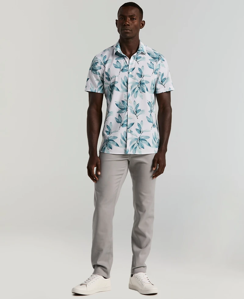 Perry Ellis Men's Magnolia Leaf Print Shirt