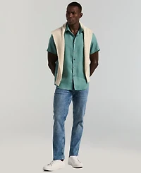 Perry Ellis Men's Solid Linen Shirt