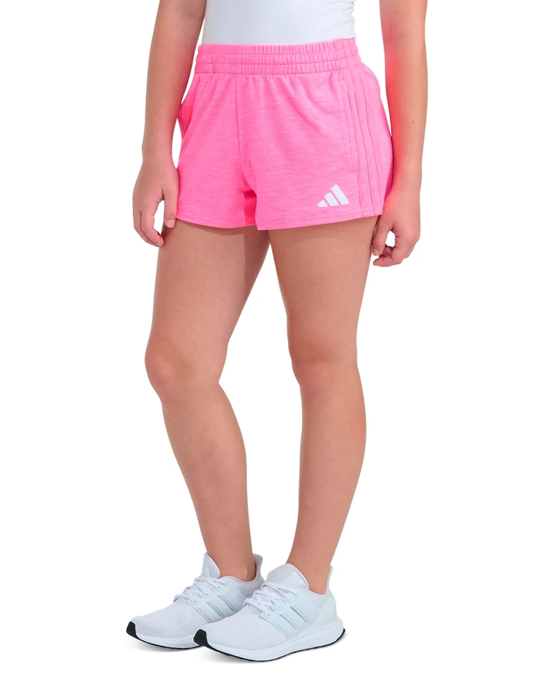 adidas Girls' 8-16 Elastic Waistband Melange Shorts