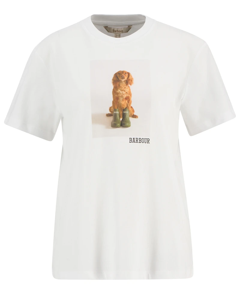 Barbour Women's Short-Sleeve Dog Photo Graphic T-Shirt