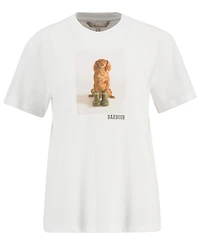 Barbour Women's Short-Sleeve Dog Photo Graphic T-Shirt