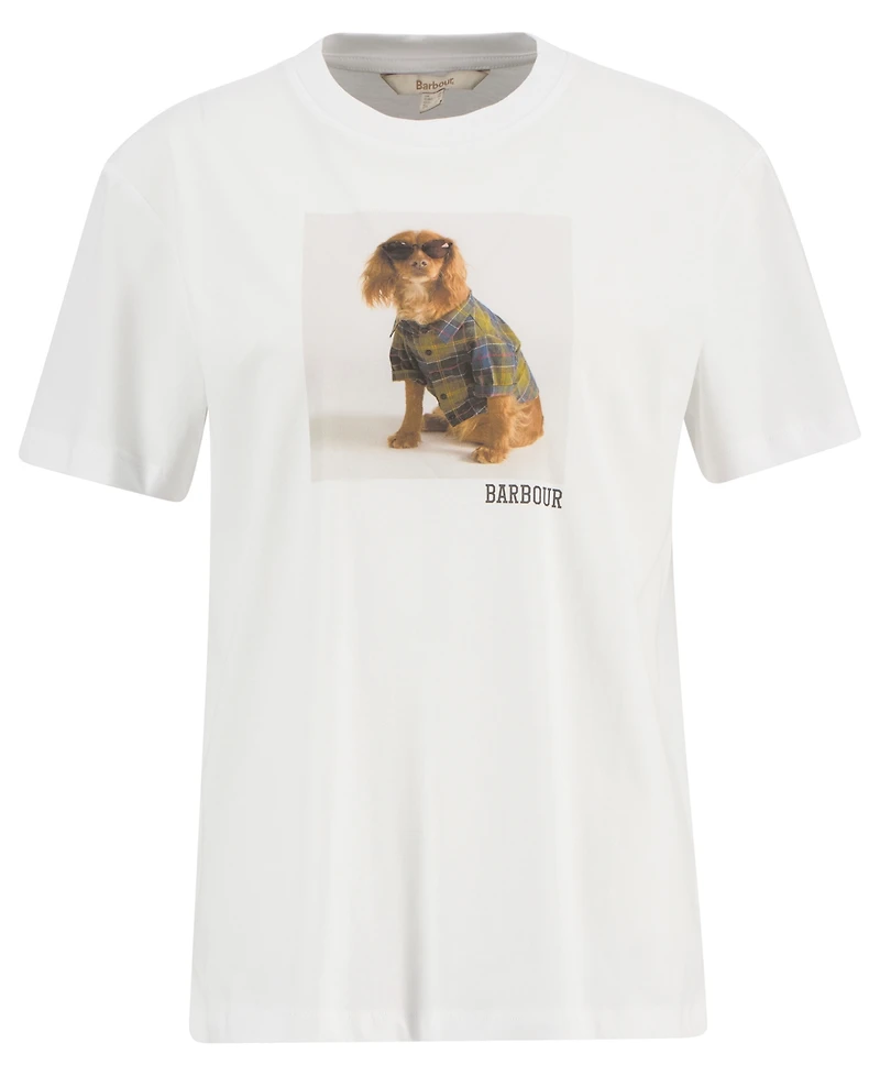 Barbour Women's Short-Sleeve Dog Photo Graphic T-Shirt