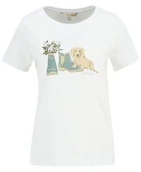 Barbour Women's Short-Sleeve New Dog and Welly Printed T-Shirt